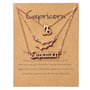 Capricorn Necklace Sterling Silver/Gold Plated/Rose Gold Capricorn Astrology Constellation Necklace Capricorn Zodiac Sign Necklace 